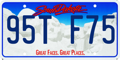 SD license plate 95TF75