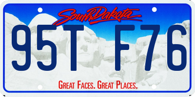 SD license plate 95TF76