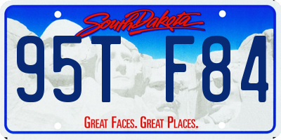 SD license plate 95TF84