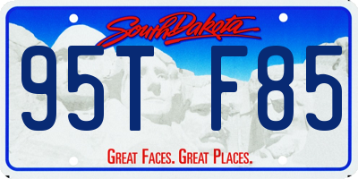 SD license plate 95TF85