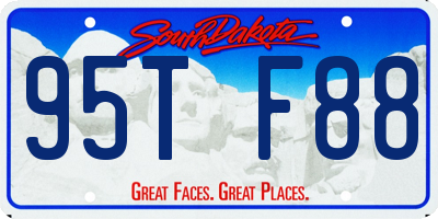 SD license plate 95TF88