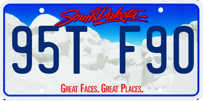 SD license plate 95TF90