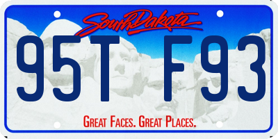 SD license plate 95TF93