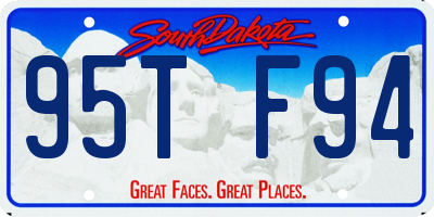 SD license plate 95TF94