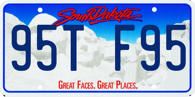 SD license plate 95TF95