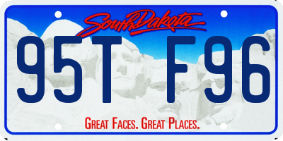 SD license plate 95TF96