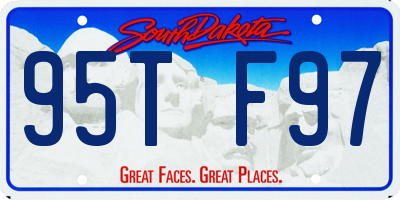 SD license plate 95TF97