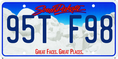 SD license plate 95TF98