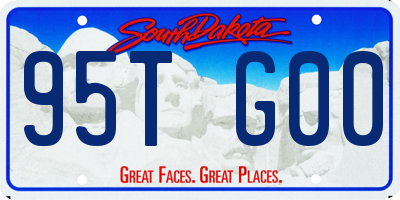 SD license plate 95TG00