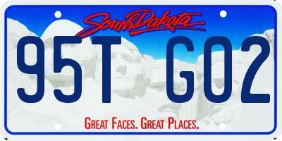 SD license plate 95TG02