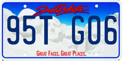 SD license plate 95TG06