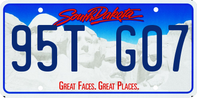 SD license plate 95TG07