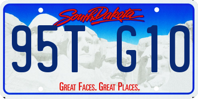 SD license plate 95TG10