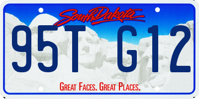 SD license plate 95TG12