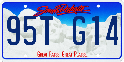 SD license plate 95TG14