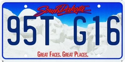SD license plate 95TG16