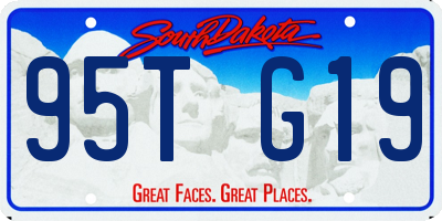 SD license plate 95TG19