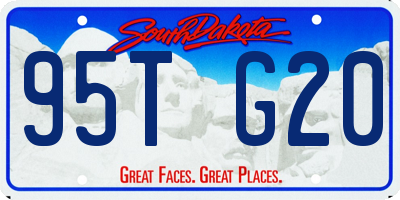 SD license plate 95TG20