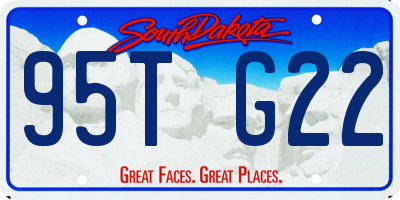 SD license plate 95TG22