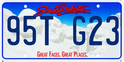 SD license plate 95TG23