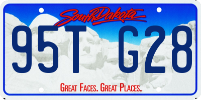 SD license plate 95TG28