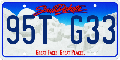 SD license plate 95TG33