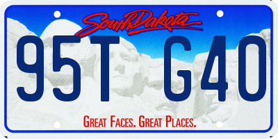 SD license plate 95TG40