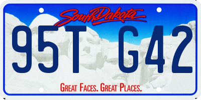 SD license plate 95TG42