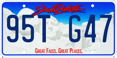 SD license plate 95TG47