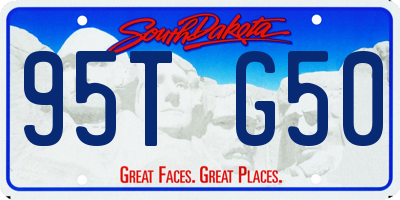 SD license plate 95TG50