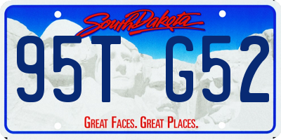 SD license plate 95TG52
