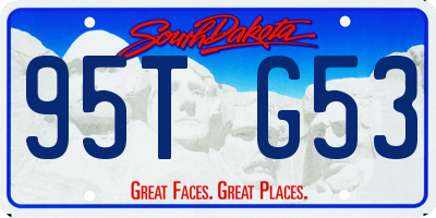 SD license plate 95TG53