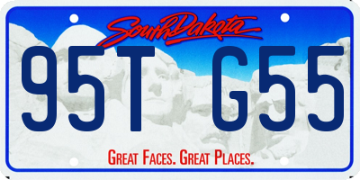 SD license plate 95TG55