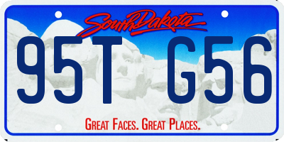 SD license plate 95TG56