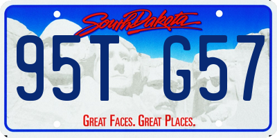 SD license plate 95TG57