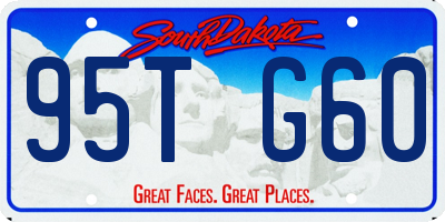 SD license plate 95TG60
