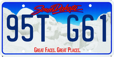 SD license plate 95TG61
