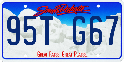 SD license plate 95TG67