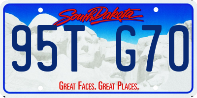 SD license plate 95TG70