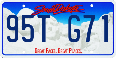 SD license plate 95TG71