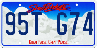 SD license plate 95TG74