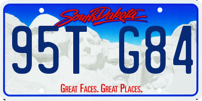 SD license plate 95TG84