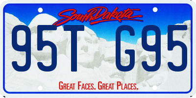 SD license plate 95TG95