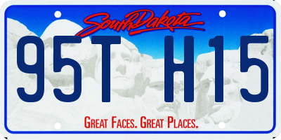 SD license plate 95TH15