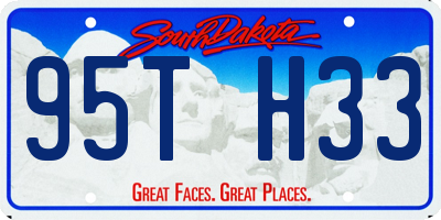 SD license plate 95TH33