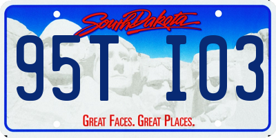 SD license plate 95TI03