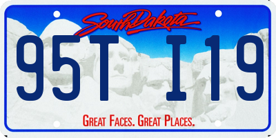 SD license plate 95TI19