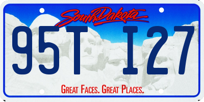 SD license plate 95TI27