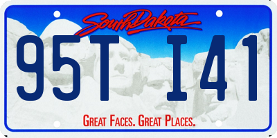 SD license plate 95TI41