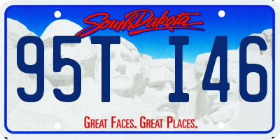 SD license plate 95TI46